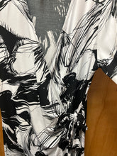 Load image into Gallery viewer, Abstract Black & White Side Tie Dress - made in the USA