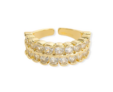 Load image into Gallery viewer, Double CZ Ring in Gold or Silver