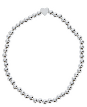 Load image into Gallery viewer, In Loving Memory- Silver Plated Beaded Stretch Bracelet