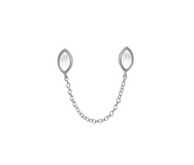 Load image into Gallery viewer, Cassia Silver Chain Stud Earrings
