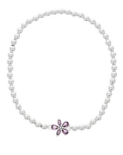 Load image into Gallery viewer, Celebrating You Silver-Plated Cubic Zirconia Silver Stretch Bracelet