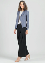 Load image into Gallery viewer, Charcoal Liquid Leather Jacket by Clara Sunwoo