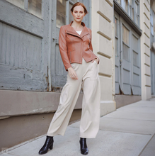 Load image into Gallery viewer, Clara Sunwoo Tan Classic Liquid Leather Jacket