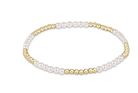 ENewton Classic Blissful Pattern 2.5mm Bead Bracelet - 3mm Pearl