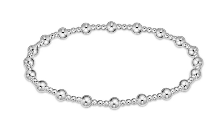 ENewton Classic Sincerity Pattern 4mm Bead Bracelet Sterling Silver