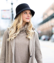 Load image into Gallery viewer, Fall/ Winter Black Cloche Hat