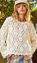 Load image into Gallery viewer, Delicate Knit Sweater in Cream