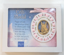 Load image into Gallery viewer, Crib Medal - Guardian Angel Protect and Guide
