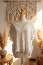 Load image into Gallery viewer, Crotchet Lace Top - One Size