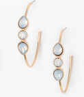 Load image into Gallery viewer, Crystal Hoop Earrings