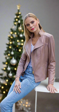 Load image into Gallery viewer, Taupe Liquid Leather Jacket by Clara Sunwoo