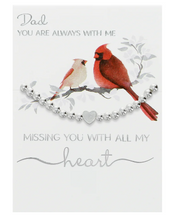 Load image into Gallery viewer, Dad Silver Plated Beaded Bracelet