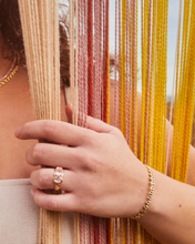 Load image into Gallery viewer, Kendra Scott Daphne Band Ring Gold Light Pink Iridescent Abalone