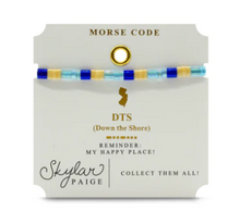 Load image into Gallery viewer, Down the Shore (DTS) Morse Code Tila Bracelet