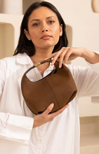 Load image into Gallery viewer, Elana Vegan Suede Crossbody/ Handbag in Wine