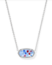 Load image into Gallery viewer, Kendra Scott Elisa Necklace Red, White, and Blue Illusion