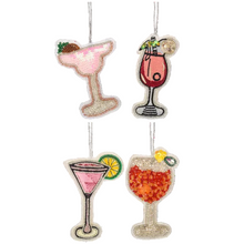 Load image into Gallery viewer, Beaded Holiday Cocktail Ornaments