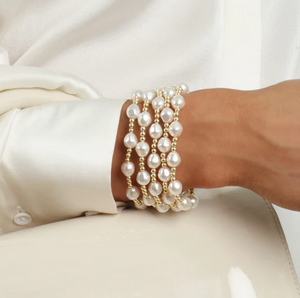 Enewton Extends Admire Gold 3mm Bead Bracelet - Pearl