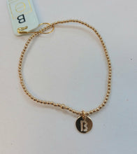 Load image into Gallery viewer, Enewton Initial 2mm Beaded Bracelets Respect Small Gold Disc