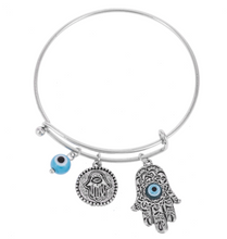Load image into Gallery viewer, Evil Eye Bangle Bracelets