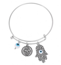 Load image into Gallery viewer, Evil Eye Bangle Bracelets