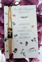 Load image into Gallery viewer, Birth Flower Bracelets