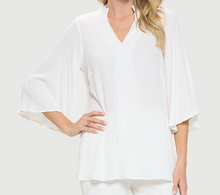 Load image into Gallery viewer, Flowy Bell Sleeve Gauze Tunic - made in the USA