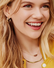 Load image into Gallery viewer, Kendra Scott Football Necklace In Orange Goldstone