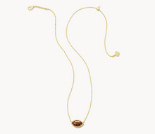 Load image into Gallery viewer, Kendra Scott Football Necklace In Orange Goldstone