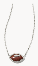 Load image into Gallery viewer, Kendra Scott Football Necklace In Orange Goldstone