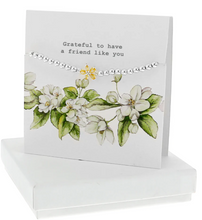 Load image into Gallery viewer, Friend Like You Silver-Plated Cubic Zirconia Silver Stretch Bracelet