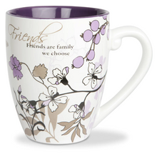 Load image into Gallery viewer, Friends Coffee Mug with Purple Flower 20 oz
