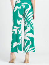 Load image into Gallery viewer, Clara Sunwoo Front Slit Ankle Petal Pants - Floral Branch in Green/Ivory - size 16 only