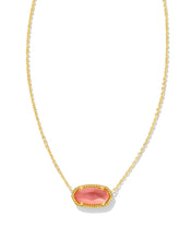 Load image into Gallery viewer, Kendra Scott Gold Elisa Necklace In Coral Pink Mother Of Pearl