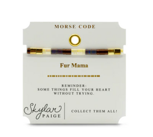 Fur Mama Morse Code Tila Bracelet