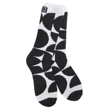 Load image into Gallery viewer, Cozy Cali Crew Socks - Geometrical Black and White or Blush Pink
