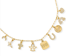 Load image into Gallery viewer, Gold Charm Necklace - Luck and Spirituality