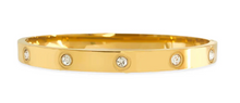 Load image into Gallery viewer, Gold Cubic Zirconia Bangle - Water resistant