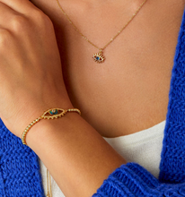 Load image into Gallery viewer, Gold Evil Eye Charm Necklace