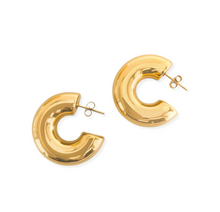 Load image into Gallery viewer, Gold Huggie Hoop Earrings-Water Restistant