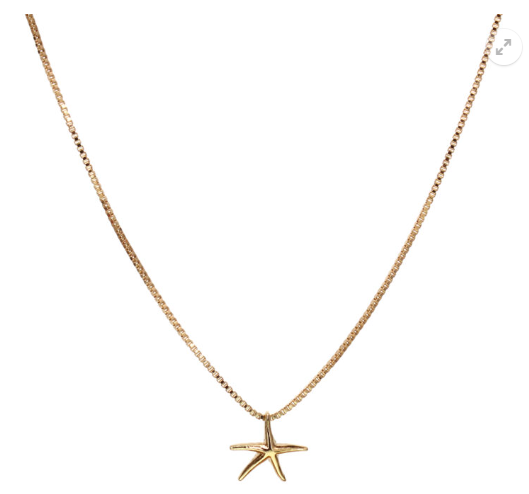 Gold Plated Chain with Baby Starfish Pendant