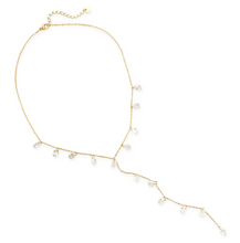 Load image into Gallery viewer, Gold Tear Drop CZ Necklace