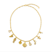 Load image into Gallery viewer, Gold Beach/ Travel Charm Necklace