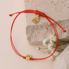Load image into Gallery viewer, Pawprint String Bracelet MantraBand in gold or silver