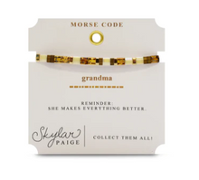 Load image into Gallery viewer, Grandma Morse Code Tila Bracelet