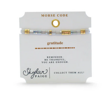 Load image into Gallery viewer, Gratitude Tila Morse Code Bracelet