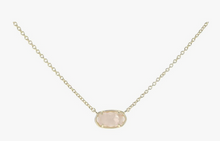 Load image into Gallery viewer, Grayson Short Rose Quartz Necklace in Gold or Silver