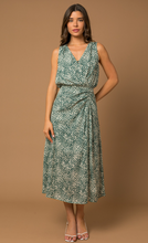 Load image into Gallery viewer, Green-Ivory Sleeveless Maxi Dress - 50% off