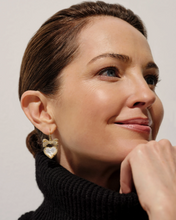 Load image into Gallery viewer, Kendra Scott Haisley Heart Drop Earrings Ivory Mother of Pearl Gold
