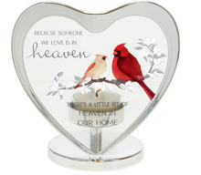 Load image into Gallery viewer, Heaven in Our Home 5" Glass Heart Tea Light